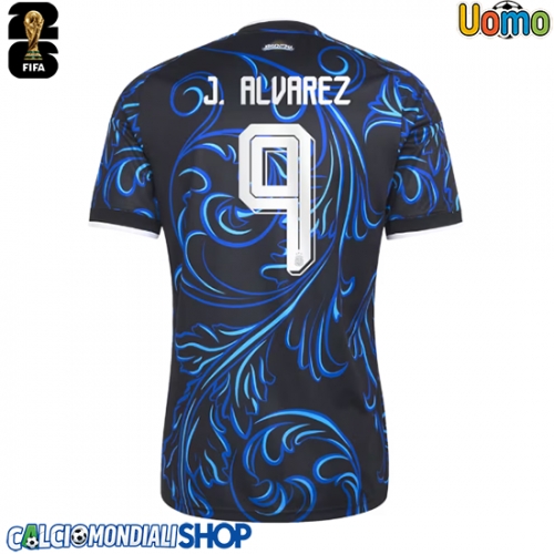 Maglie da calcio Argentina Julian Alvarez #9 Seconda Maglia Mondiali 2026  Manica Corta